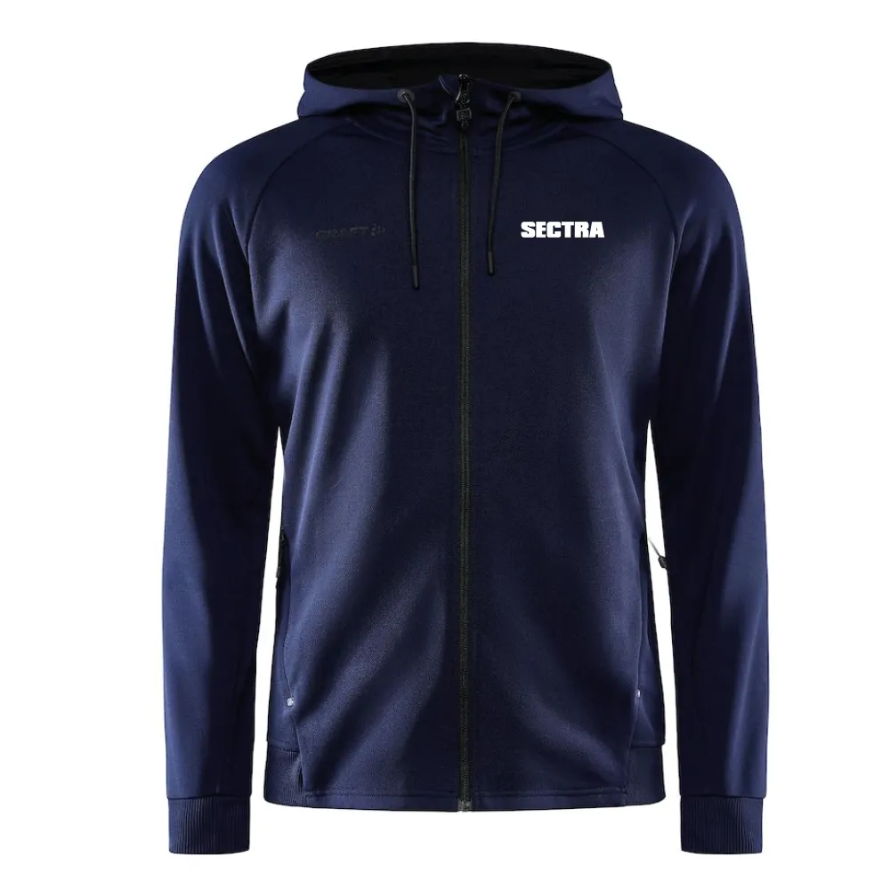 Full zip hoodie men navy