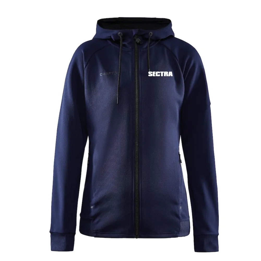 Full zip hoodie ladies navy