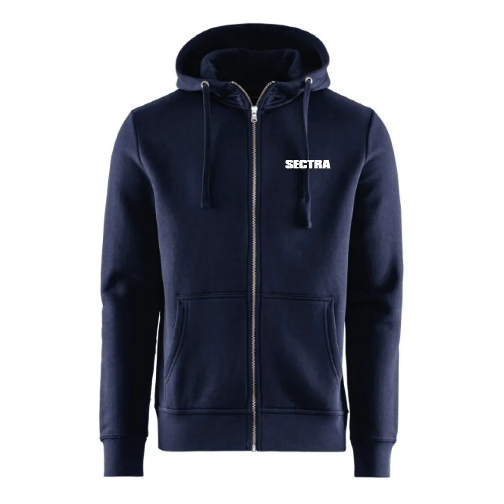 Fashion full zip hoodie men navy