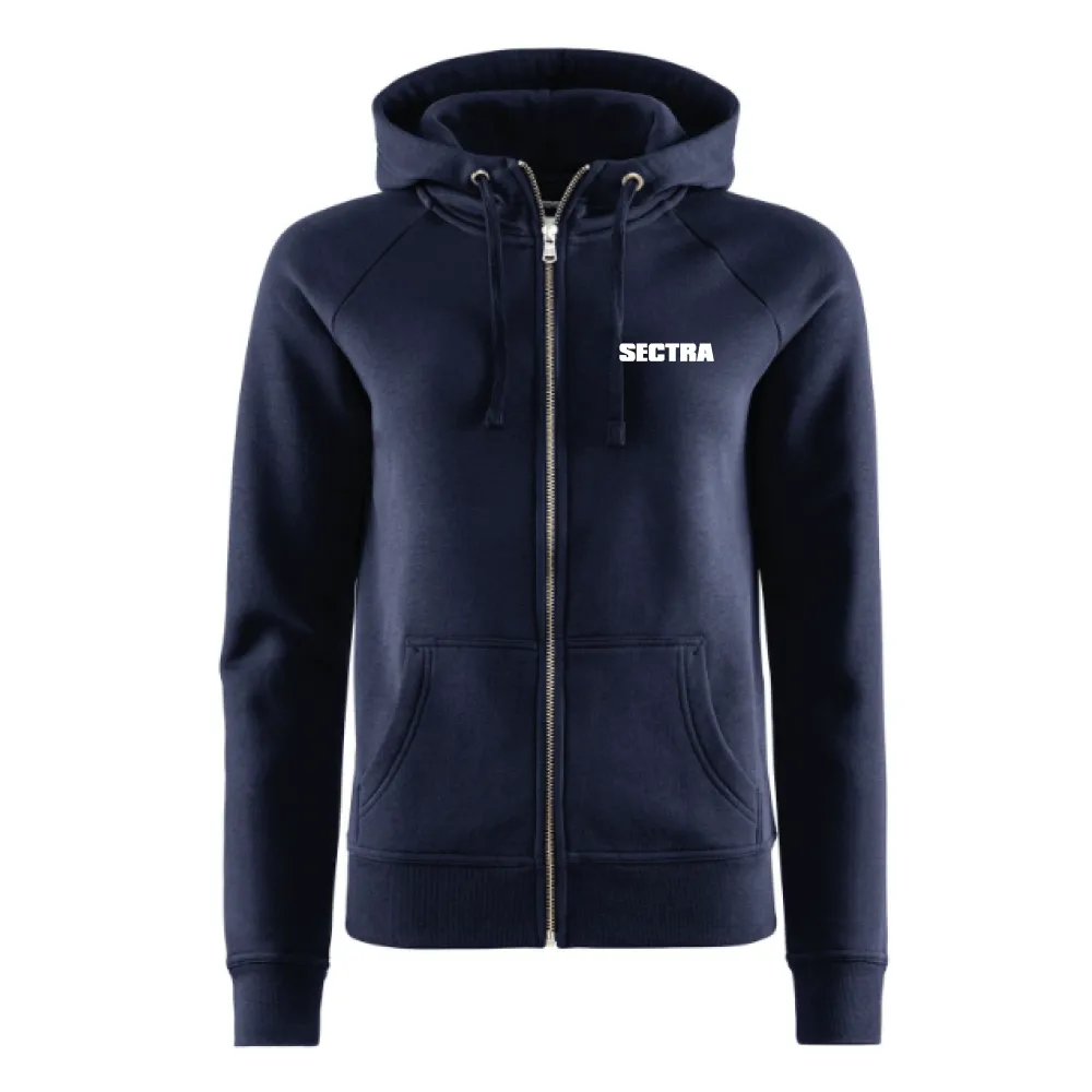 Fashion full zip hoodie women navy